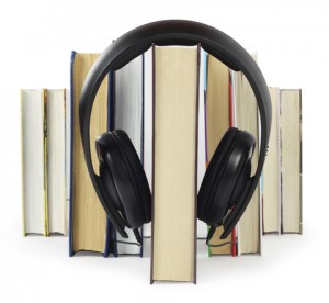 book with headphones