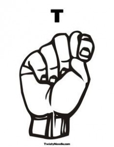 sign language Tt poster