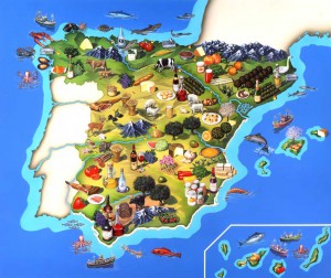 food map of spain